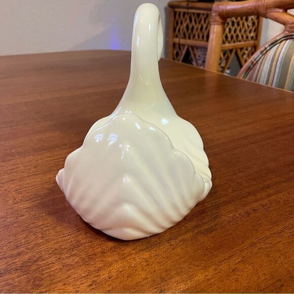 Vintage 80’s Andre Richard Japan Ceramic Swan Hand Towel Holder Soap Dish Cream - Picture 6 of 14